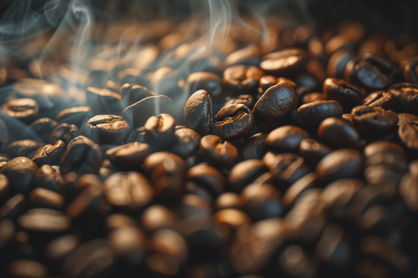 A photo of roasted coffee beans
